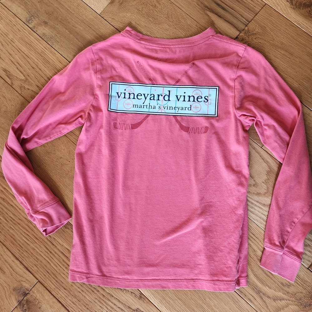 Vineyard Vines Kids Coral Long Sleeve Tee